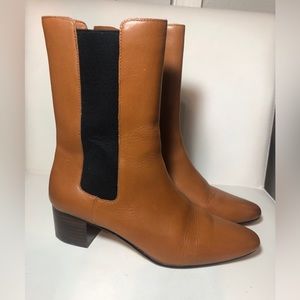 J crew leather high shaft boot size 10